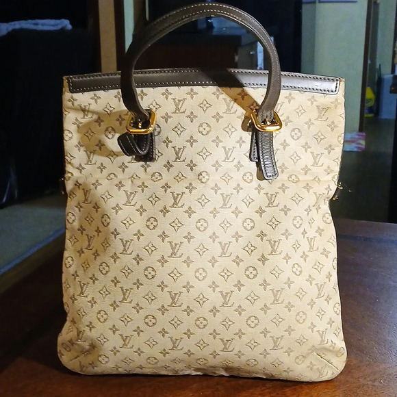 AUTHENTIC LOUIS VUITTON MONOGRAM CANVAS LEATHER BROWN AND TAN BAG - Picture 1 of 16